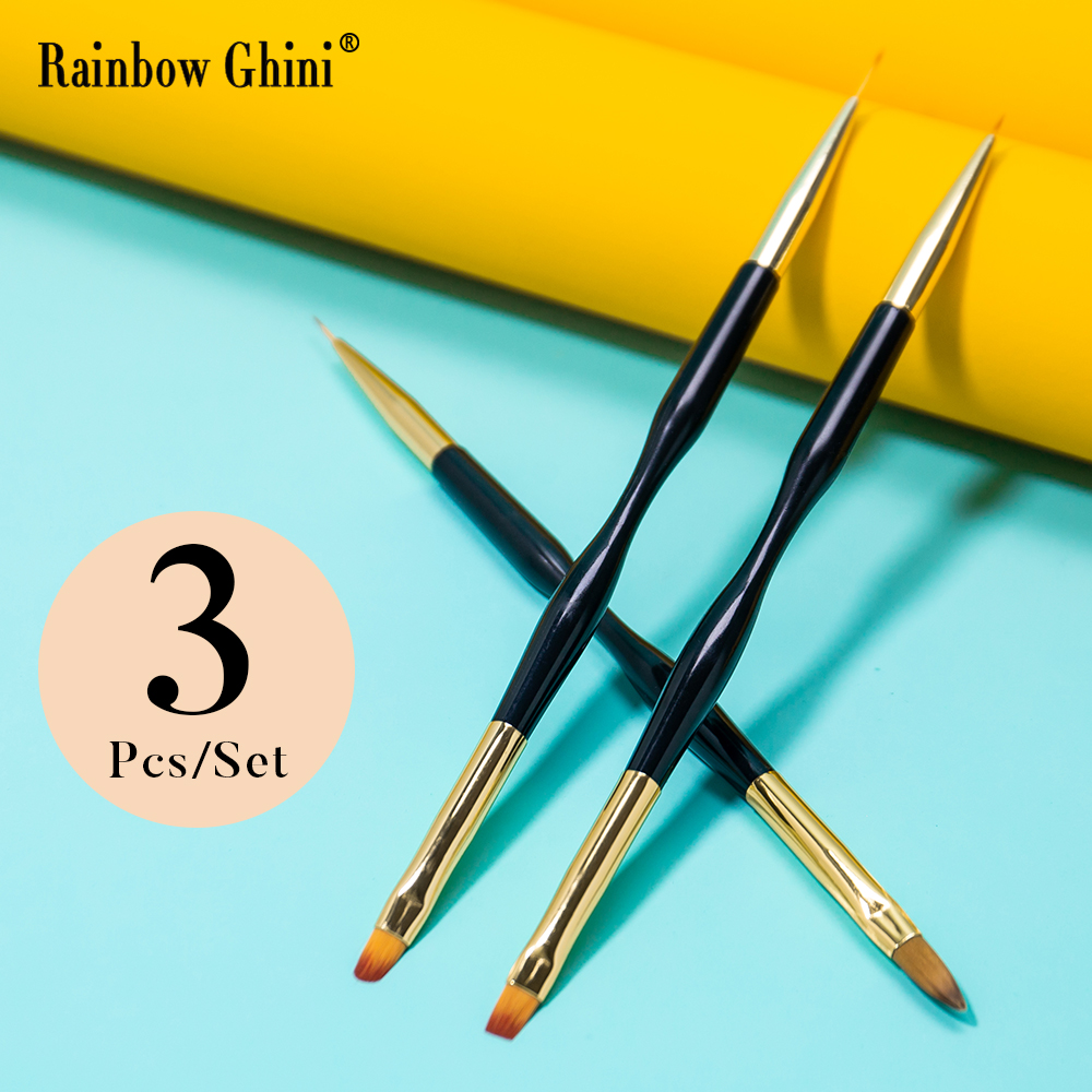Rainbow Ghini 3Pcs/Set Dual He - Detailing Brush Set avaliação e preço