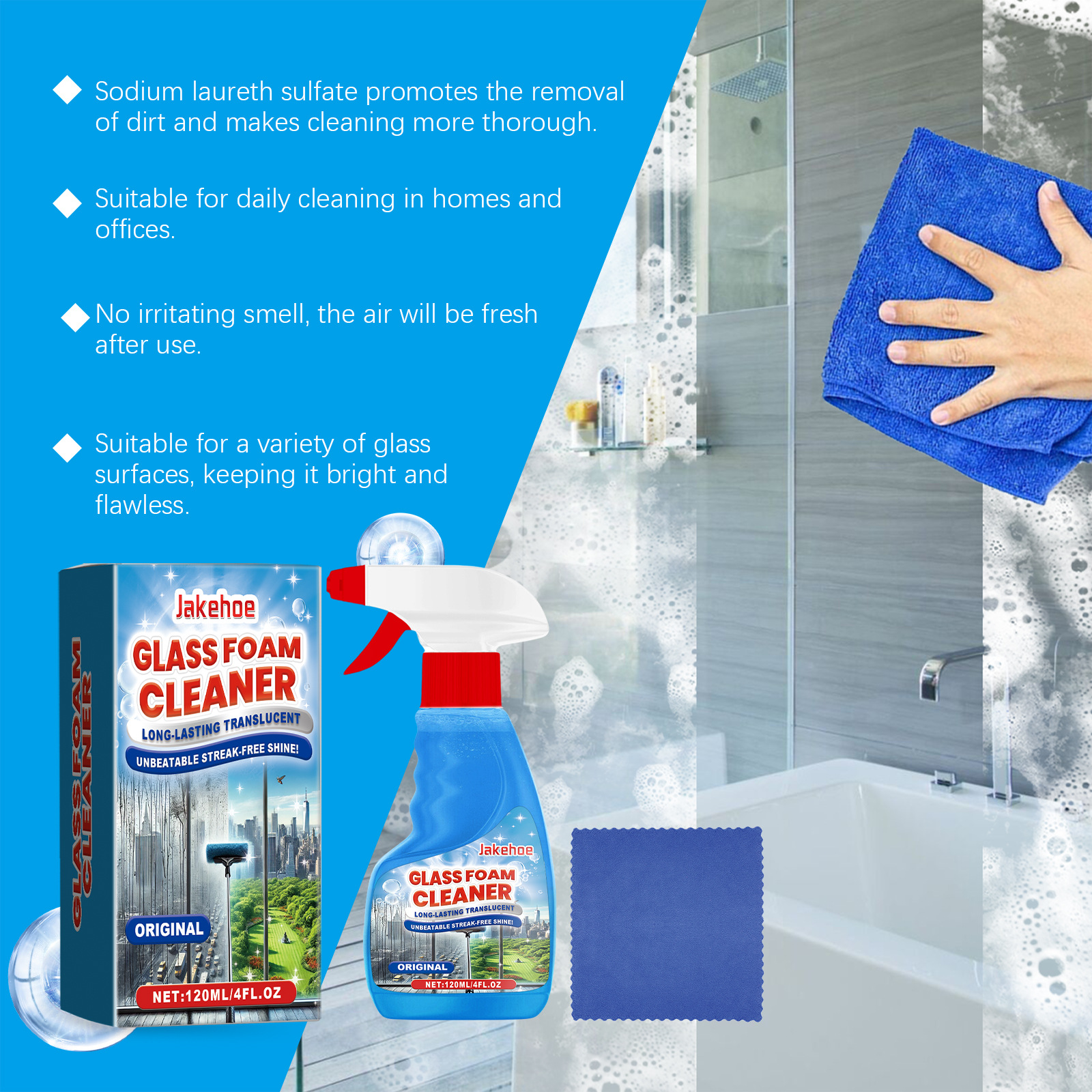 Foaming Glass Cleaner Spray St - Glass Cleaner Streak avaliação e preço
