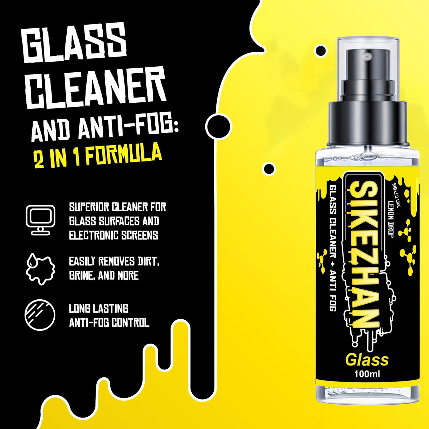 2-in-1 Anti-Fog Spray & Glass  - Glass Cleaner Streak avaliação e preço