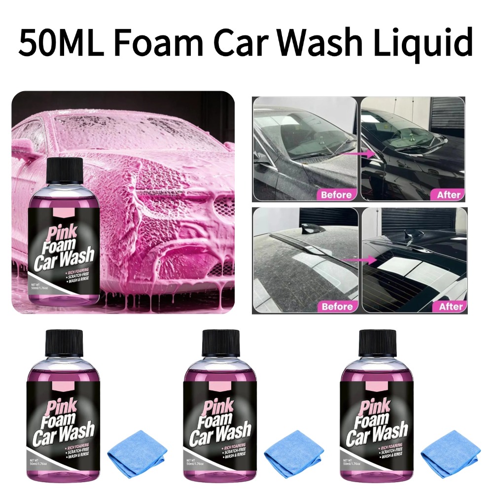 50ml Foam Car Wash Liquid Acti - Microfiber Towel Detailing avaliação e preço