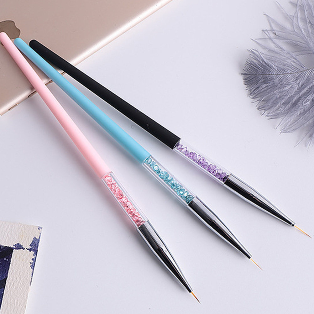 3Pcs Nail Art Pen Set Fine Tip - Detailing Brush Set avaliação e preço