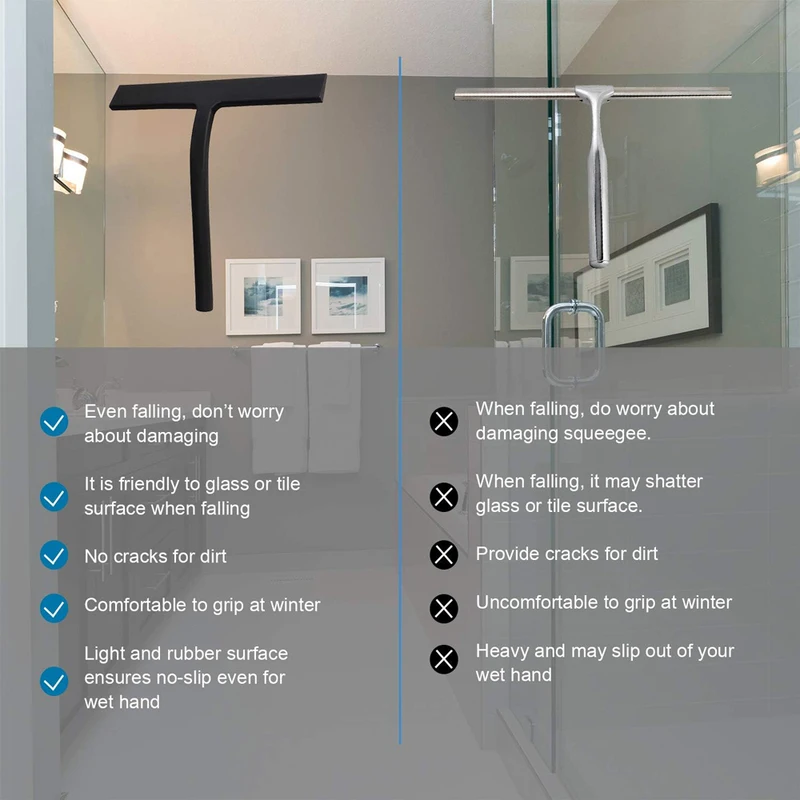 Silicone Squeegee Streak Free  - Glass Cleaner Streak avaliação e preço