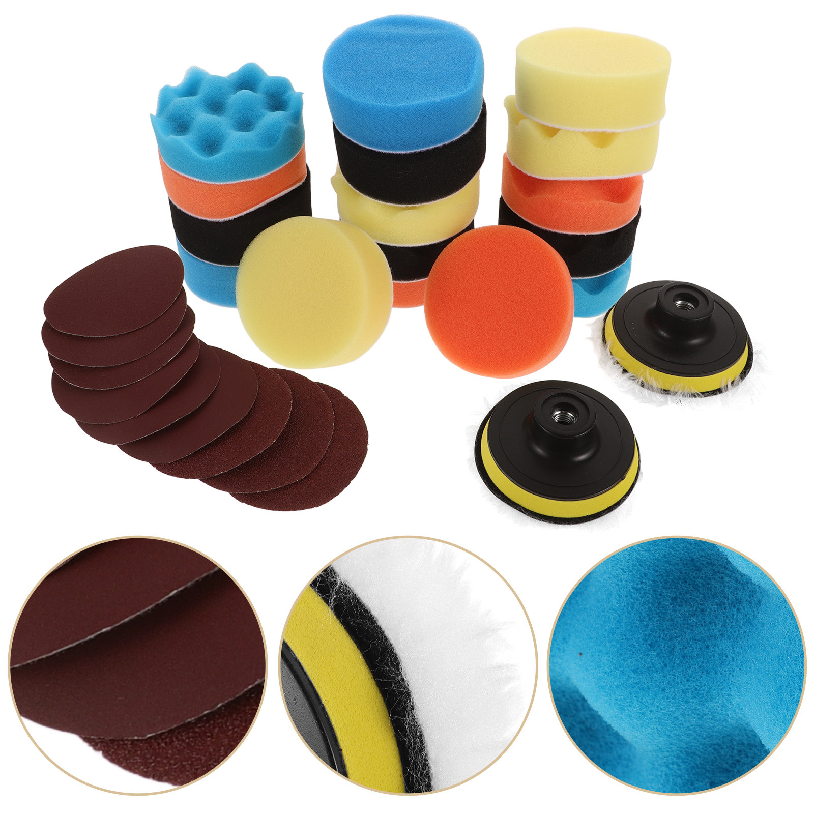 1 Set Sponge Polisher Pad Dril - Polish Pad Set Buffer avaliação e preço