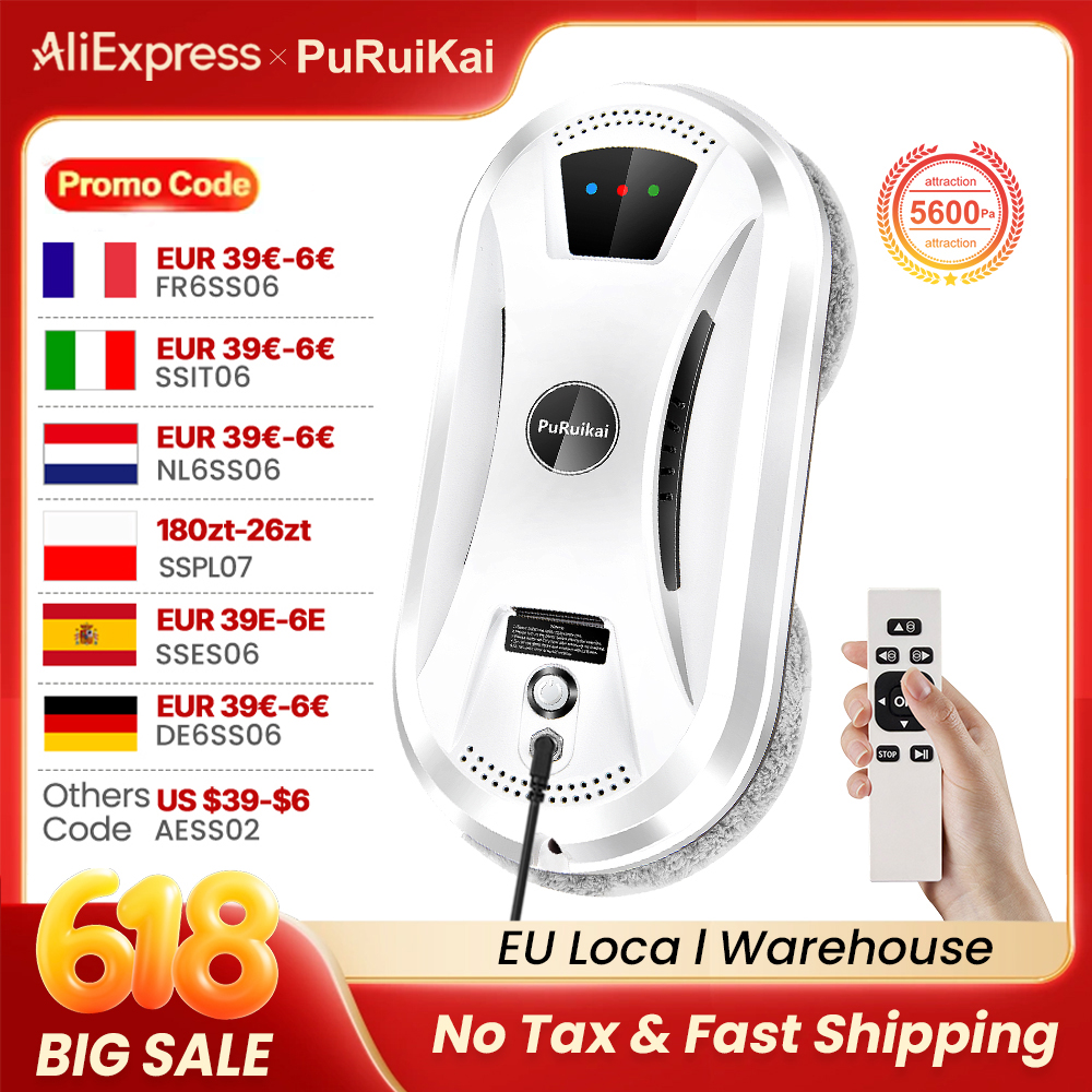 PuRuiKai AI Window Cleaning Ro - Glass Cleaner Streak avaliação e preço