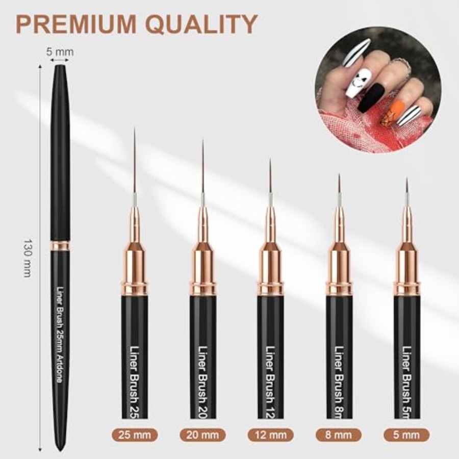 Metallic Nail Art Pens, Liner  - Detailing Brush Set avaliação e preço