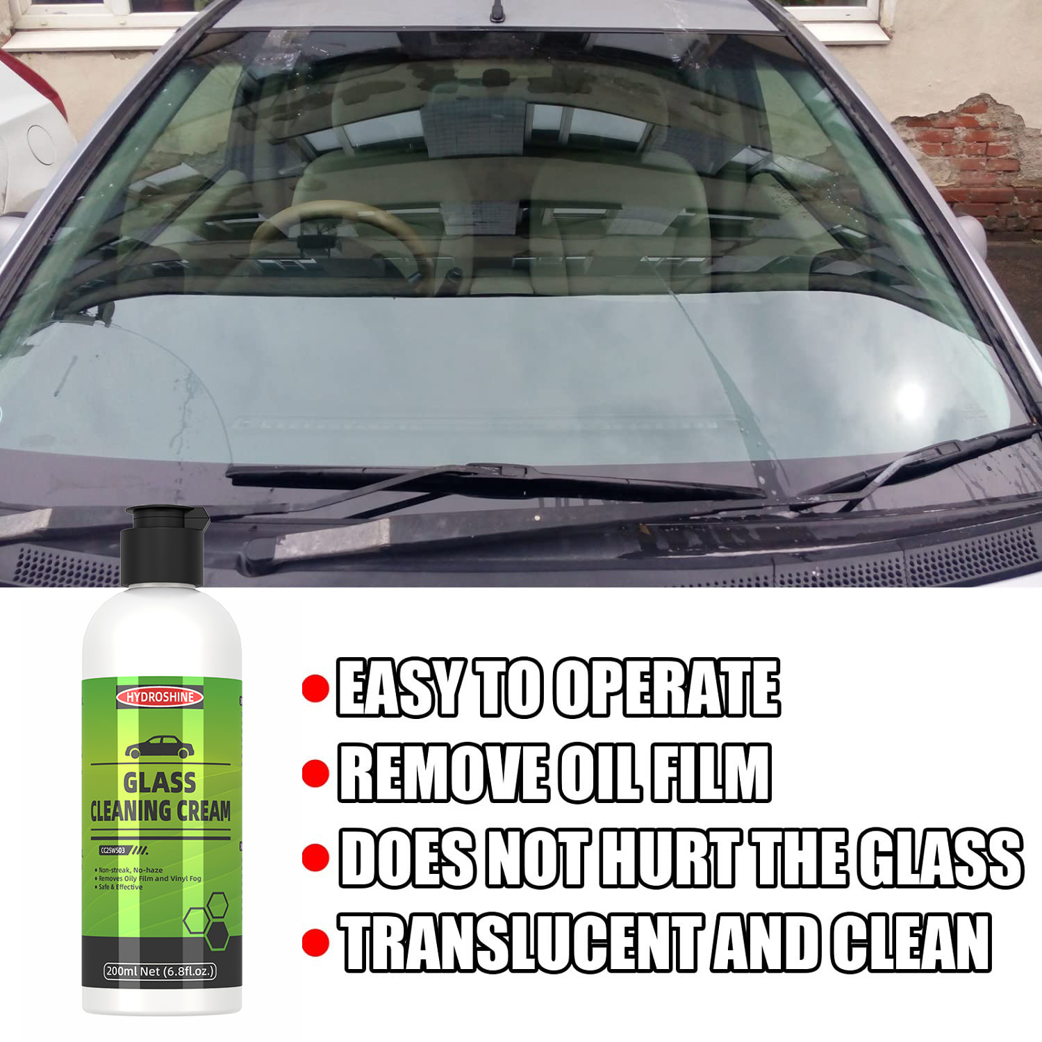 Hydroshine Car Glass Oil Film  - Glass Cleaner Streak avaliação e preço